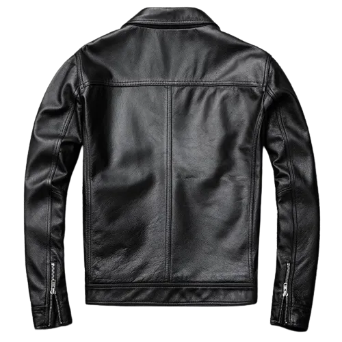Mens Atlas Front Pocket Genuine Lambskin Leather Jacket