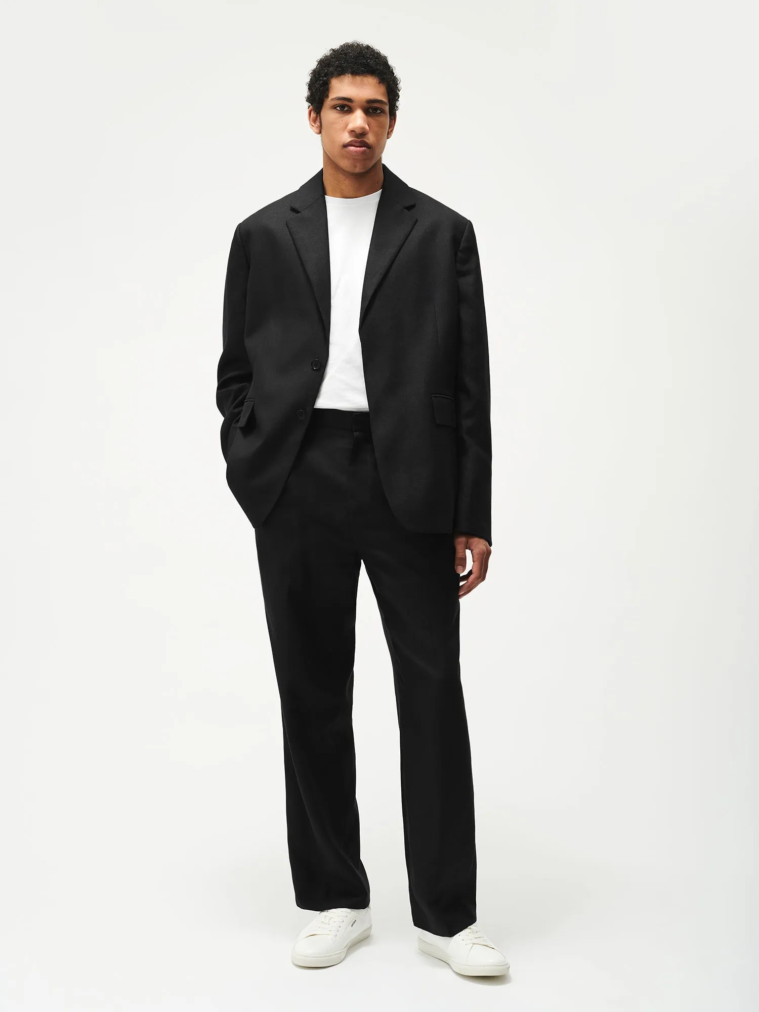 Mens DNA FrutFiber Oversized Blazer—black