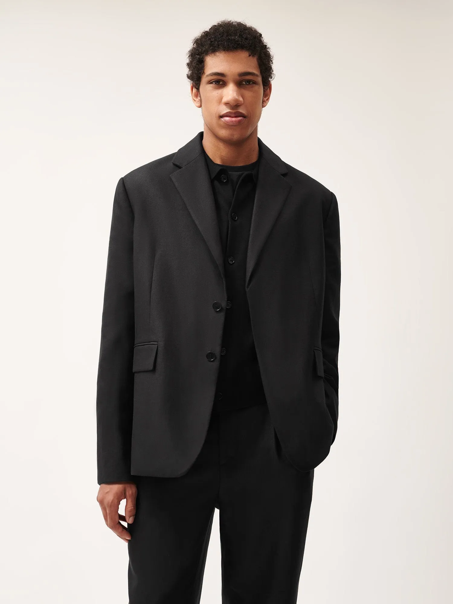 Mens DNA FrutFiber Oversized Blazer—black