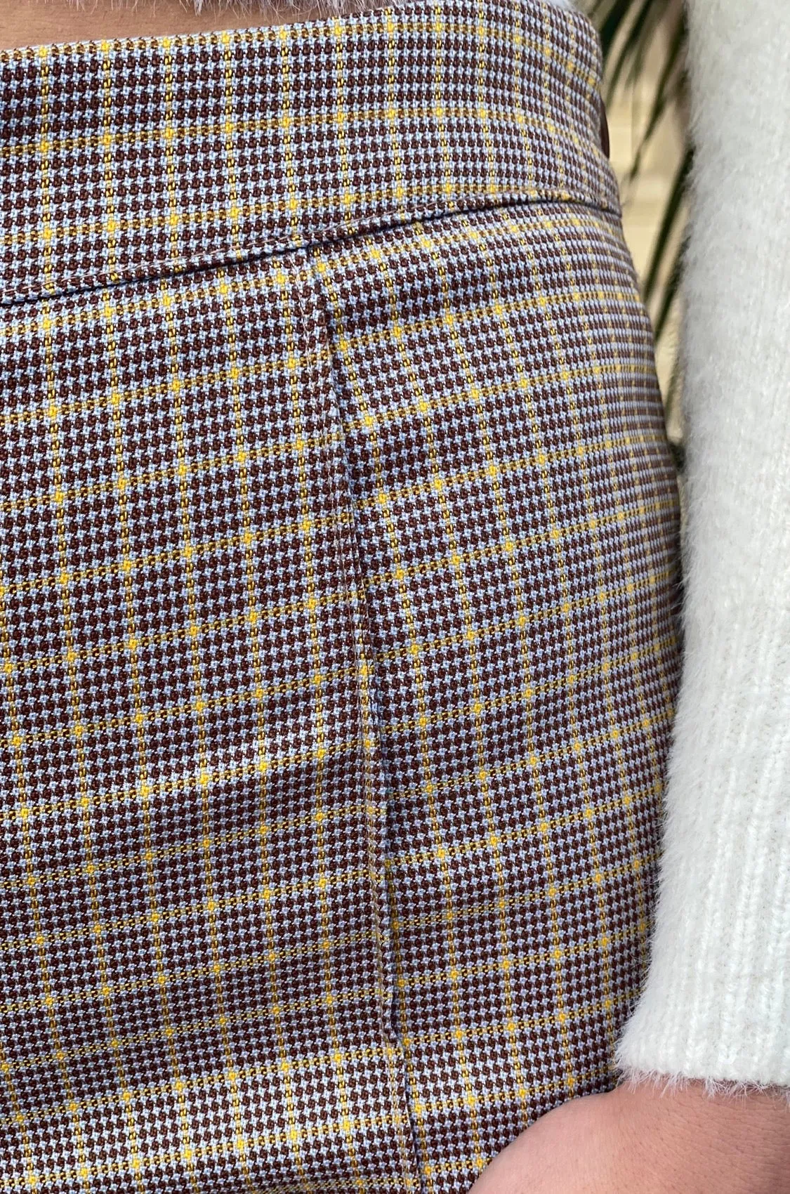 Milan Plaid Seamed Trousers