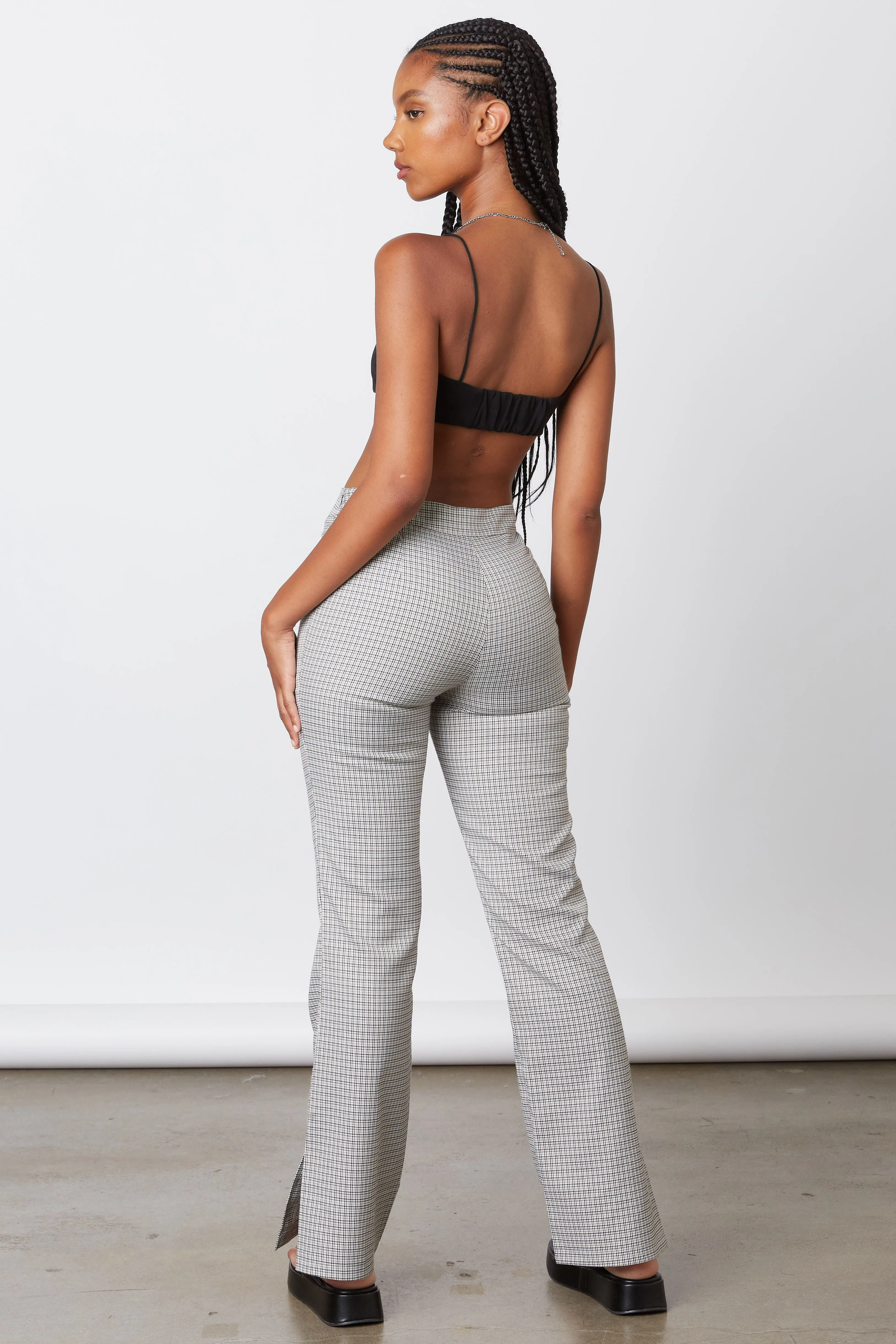 Milan Plaid Seamed Trousers