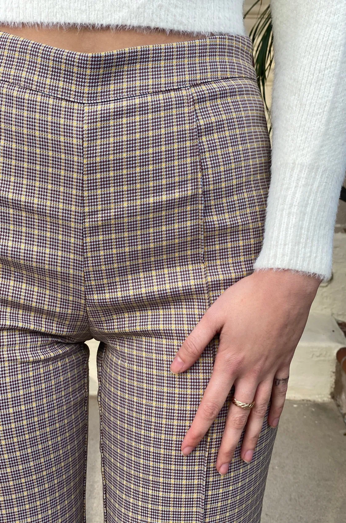 Milan Plaid Seamed Trousers