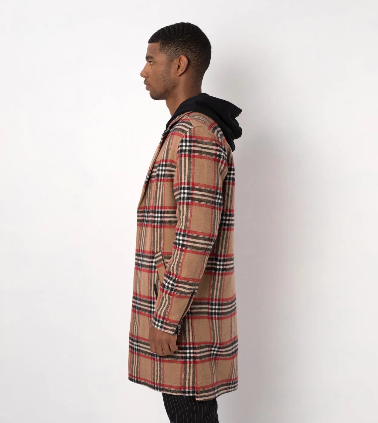 NY Melton Coat Wheat/Crimson