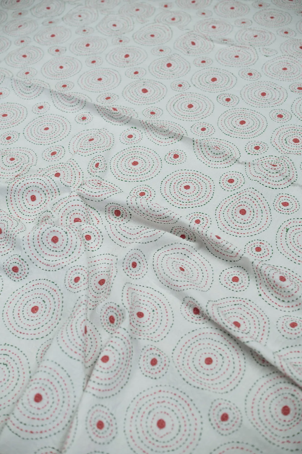 Off-White Applique Hand Embroidered Blouse Fabric