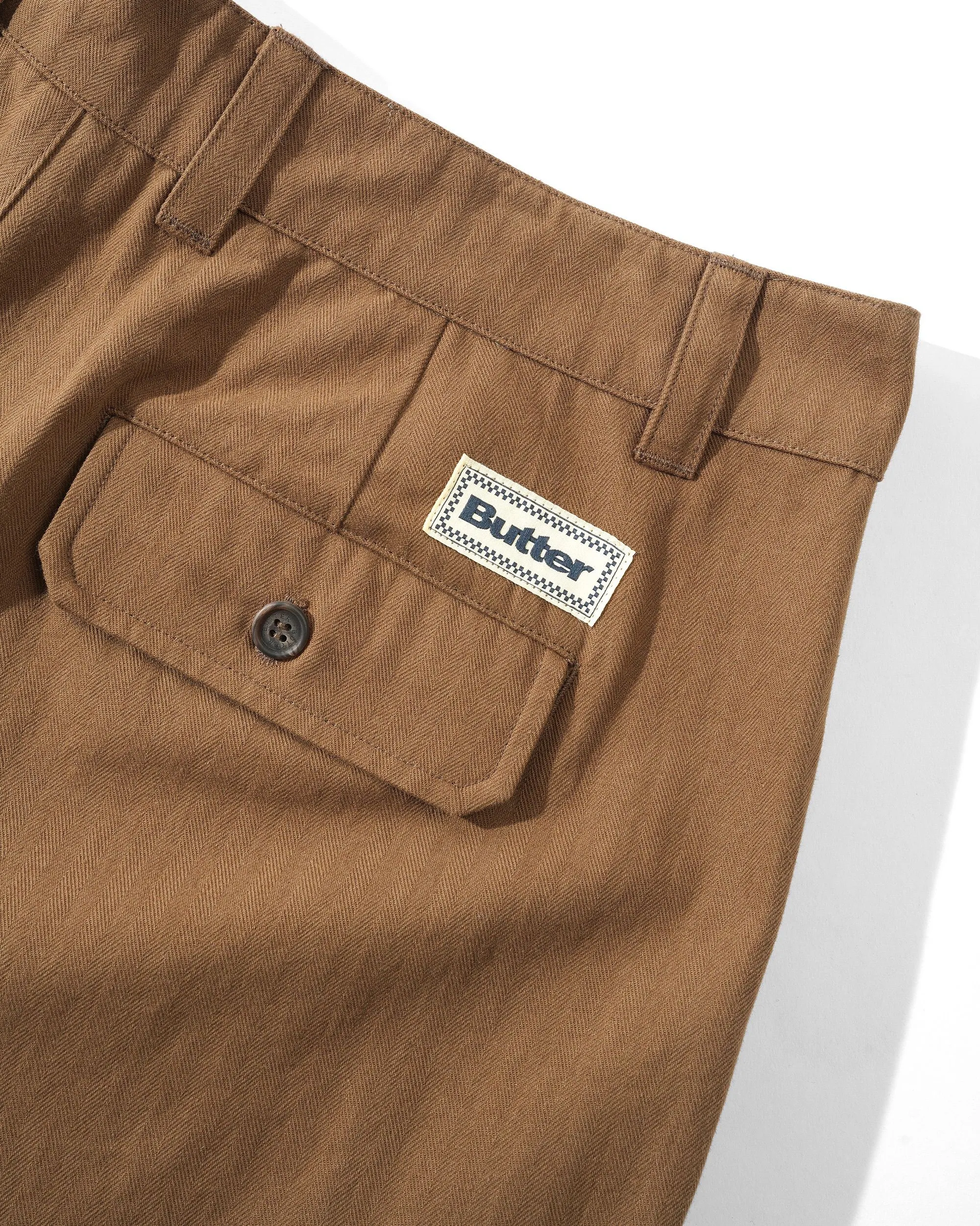 PLEATED TROUSERS BROWN