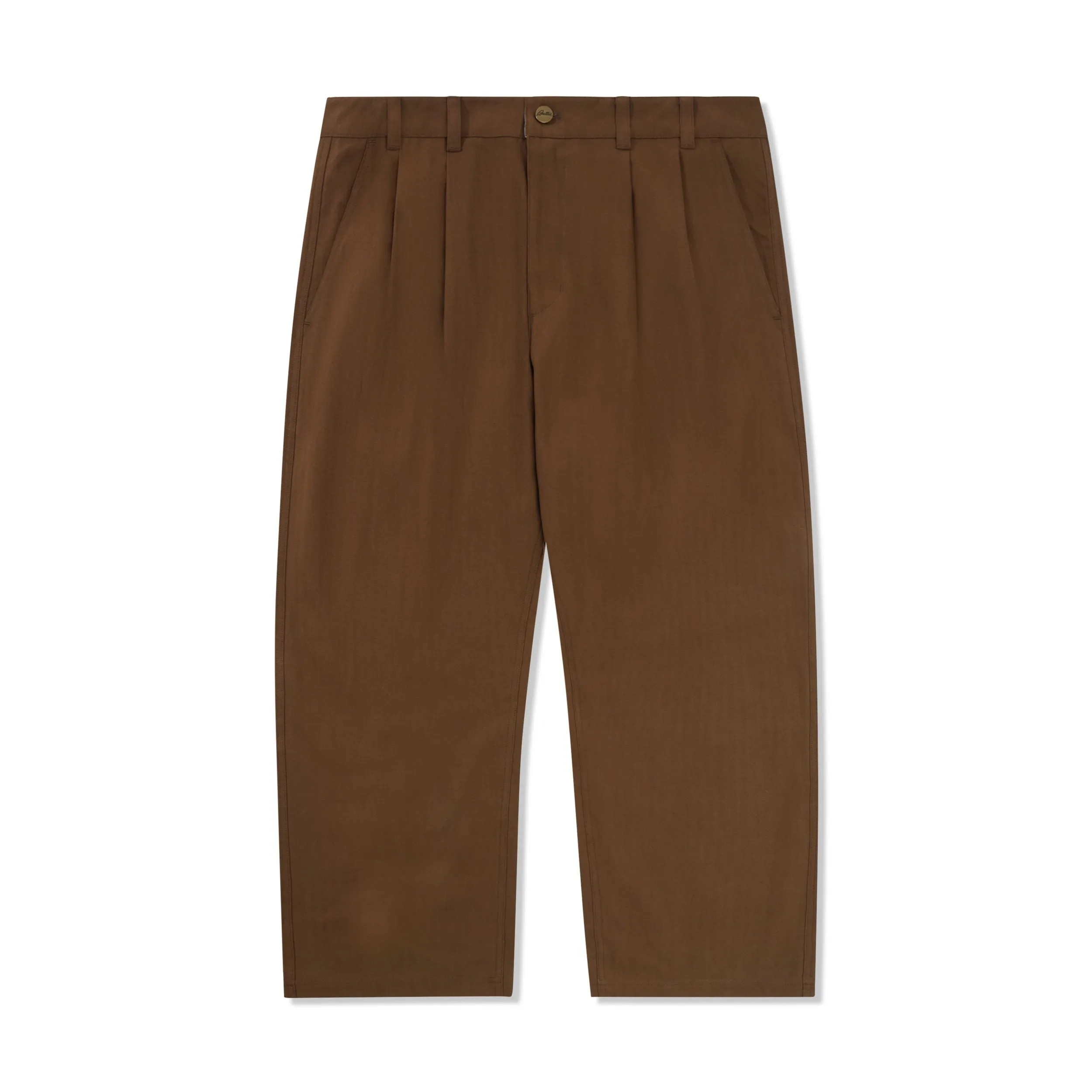 PLEATED TROUSERS BROWN
