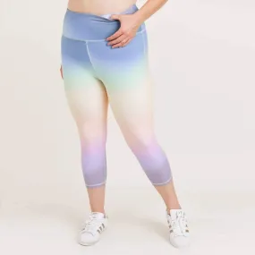 RAINBOW PASTEL HIGHWAIST CAPRI LEGGINGS