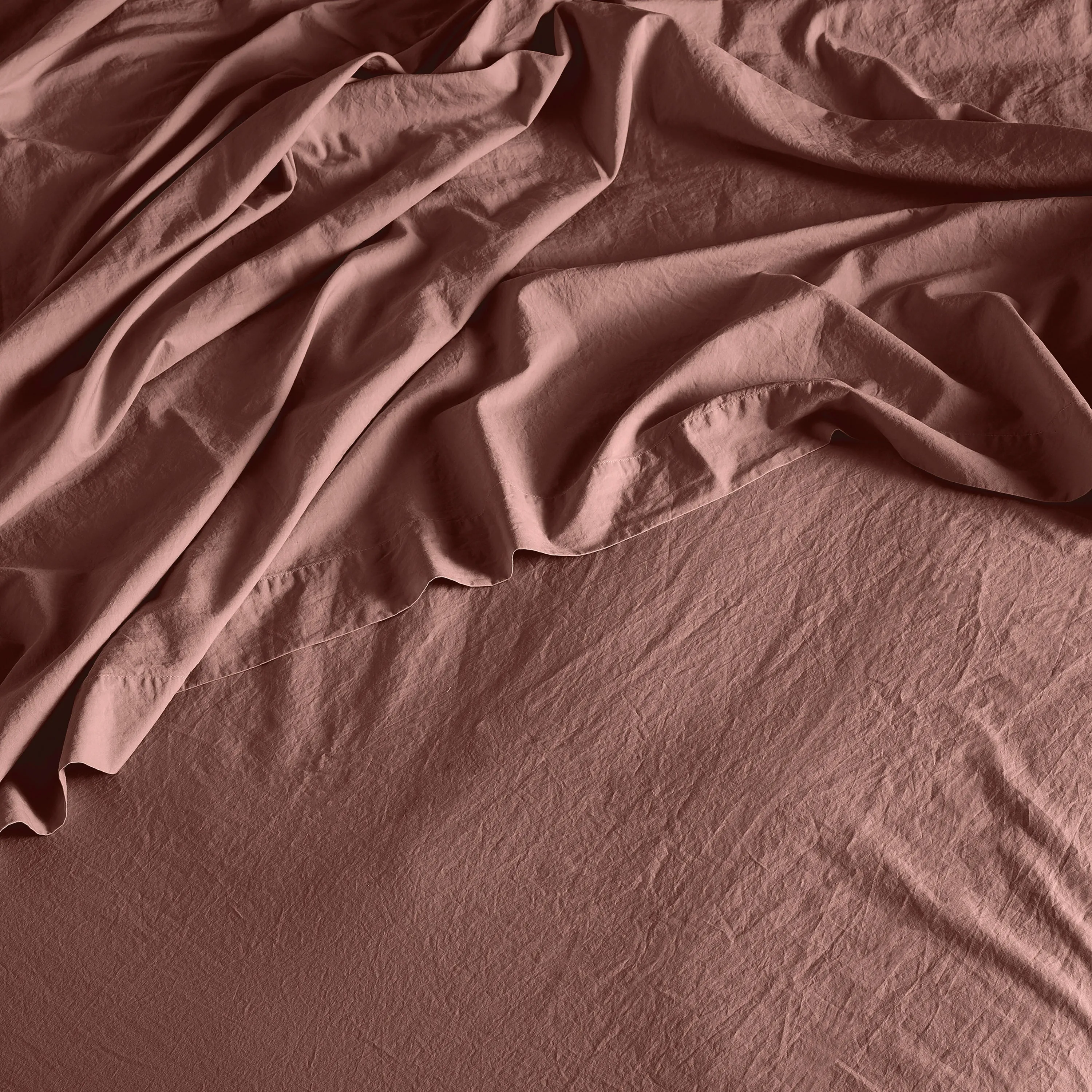 Relaxed Cotton Sheet - Rust