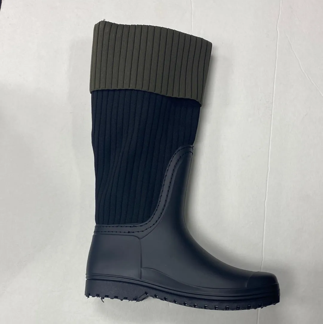 SALE FW22 Lolit WB301 Olive Ribbed Cuffed Logo Winter Boot