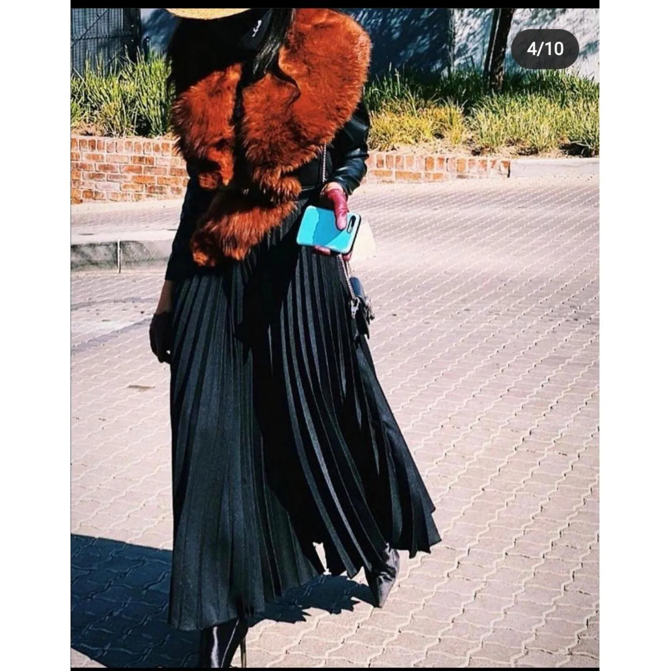 Satin pleated Palaza Pants