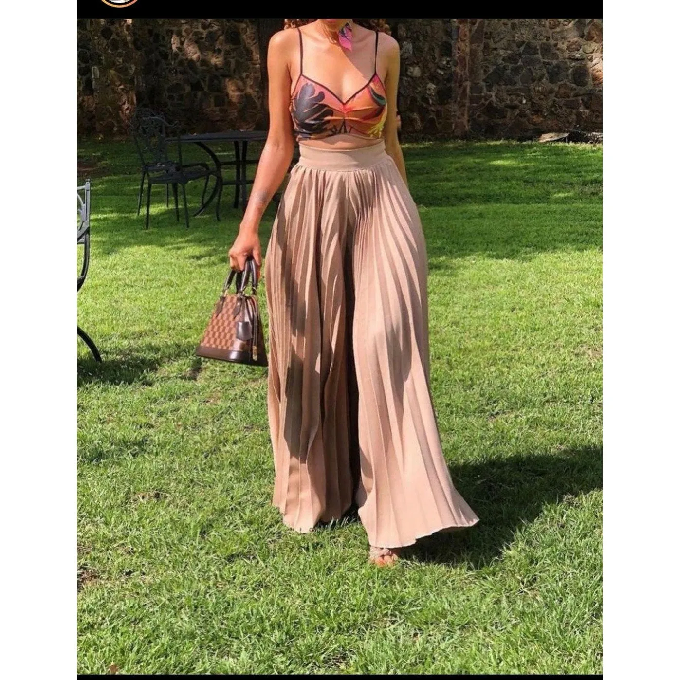 Satin pleated Palaza Pants