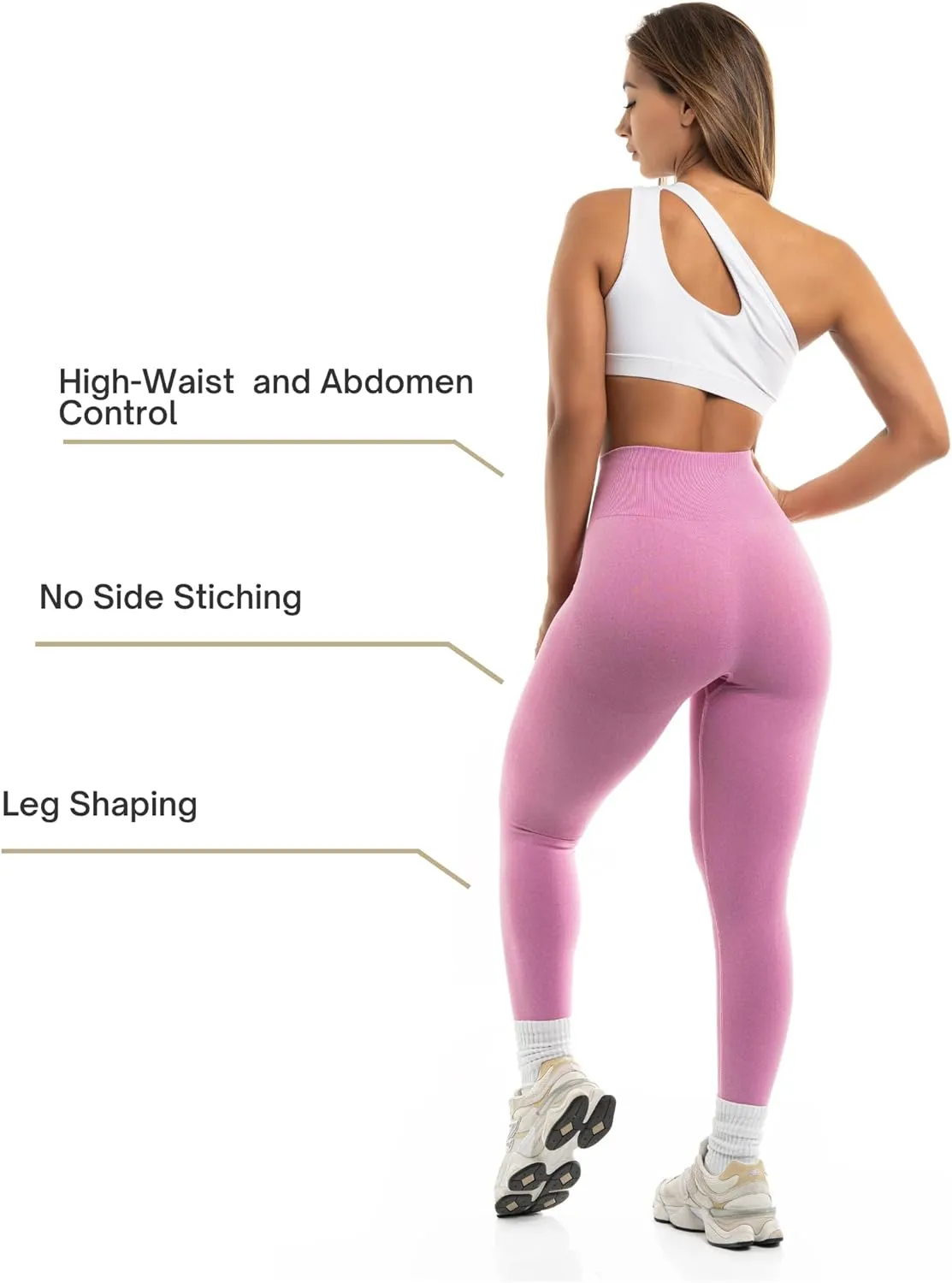 Seamless High-Waist Leggings: Stylish, Hip-Lifting, Comfortable Waist - Ideal for Active Lifestyles