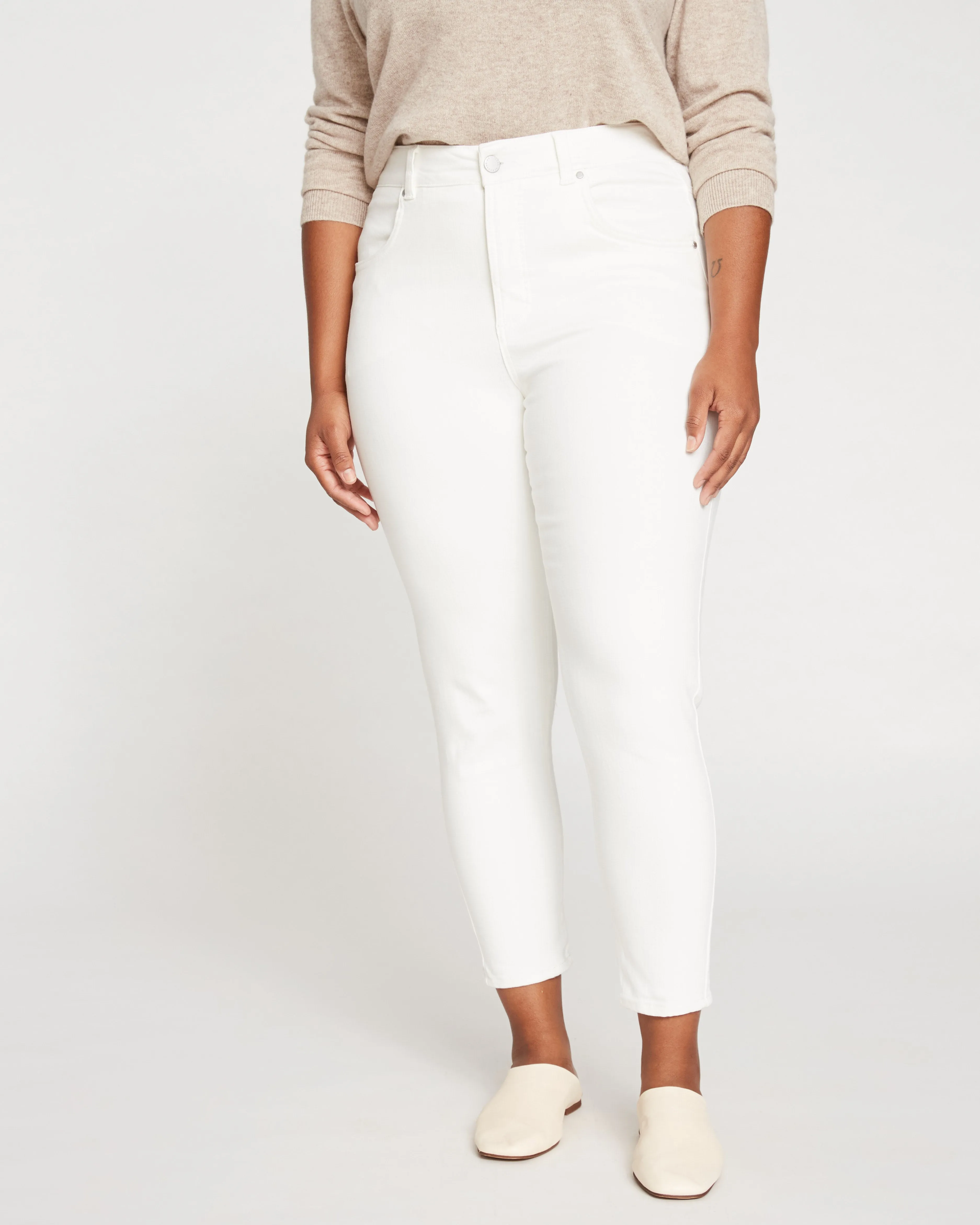 Seine High Rise Skinny Jeans 27 Inch - White