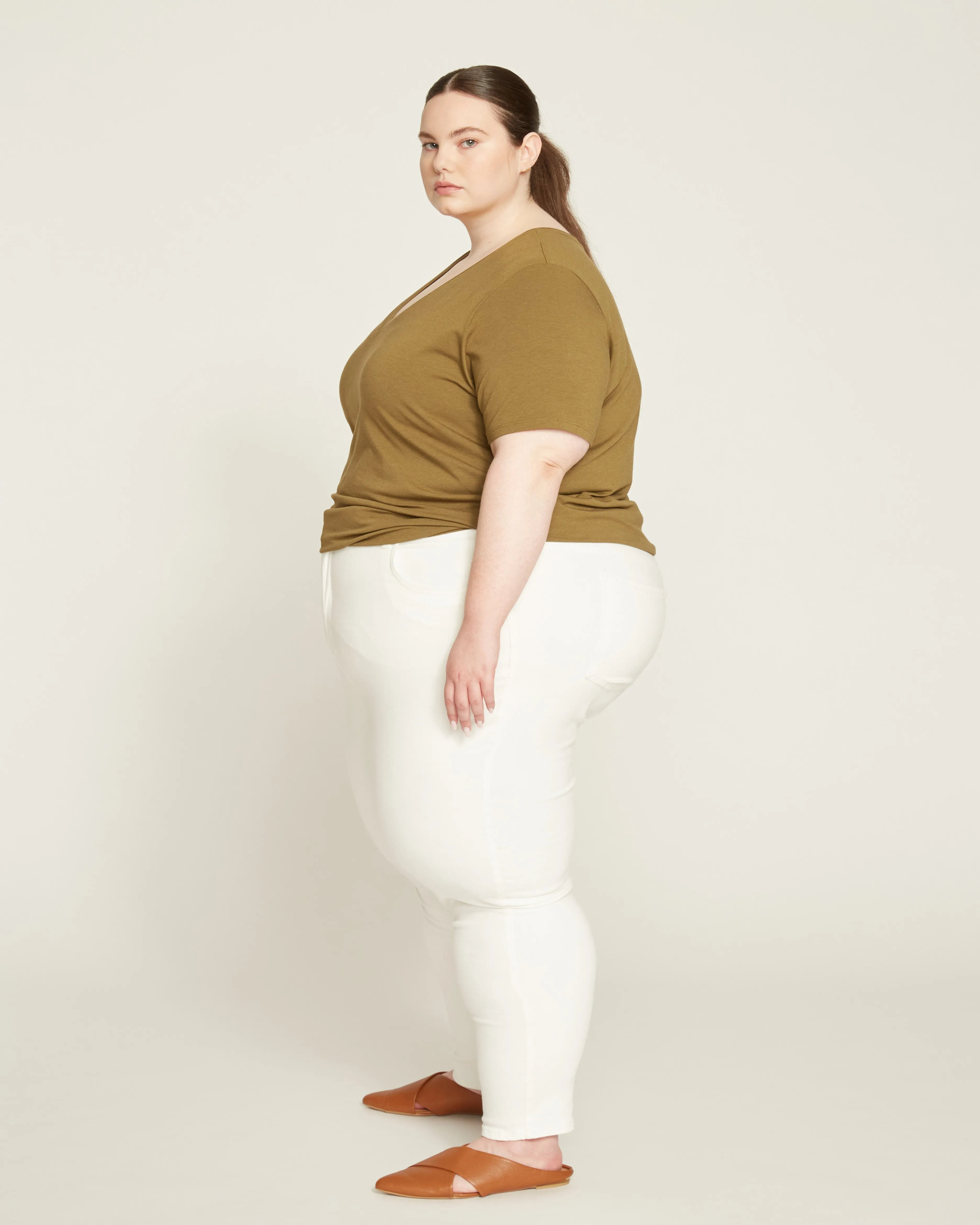 Seine High Rise Skinny Jeans 27 Inch - White