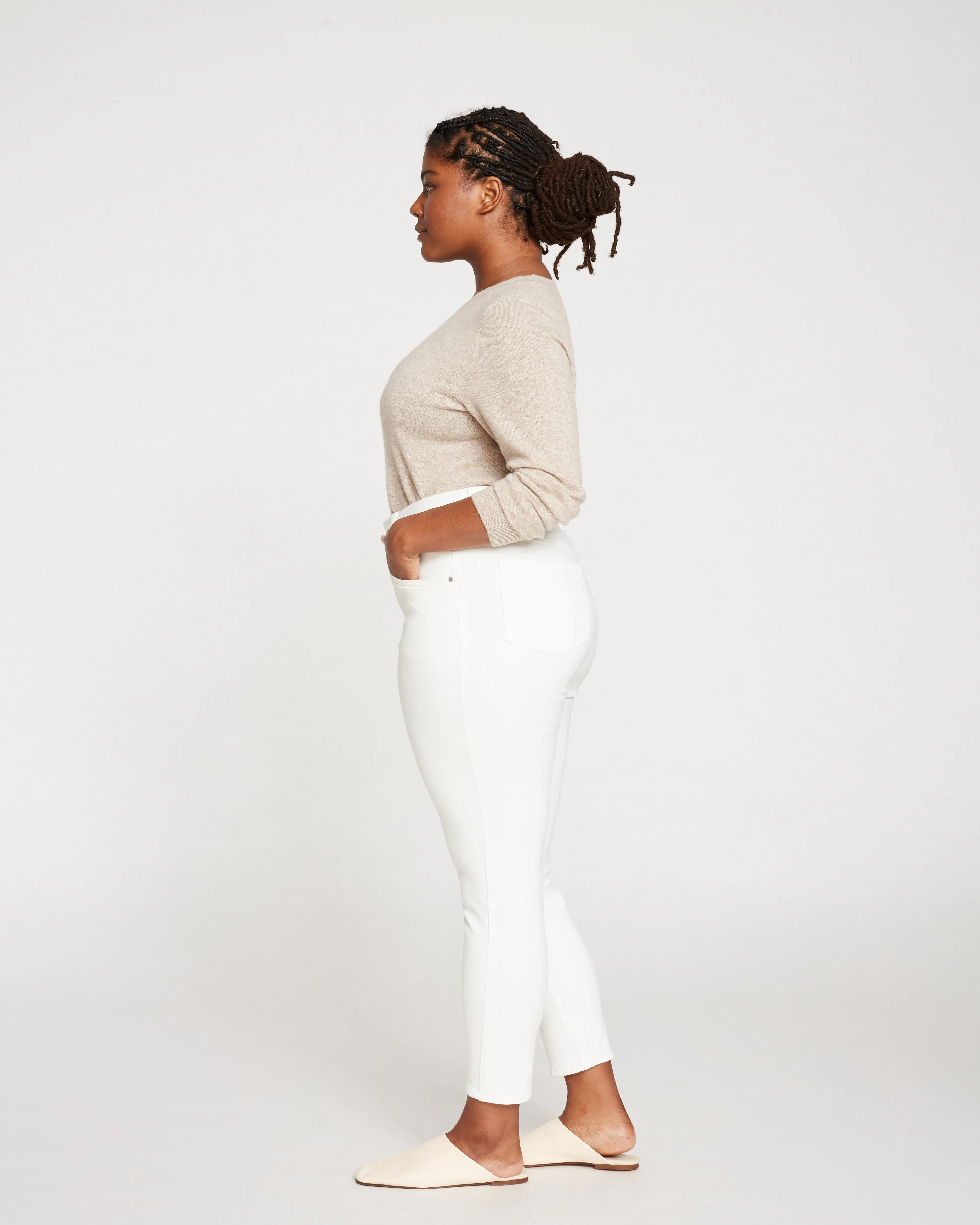 Seine High Rise Skinny Jeans 27 Inch - White
