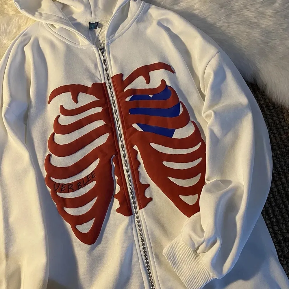 Skeleton Zip Hoodie
