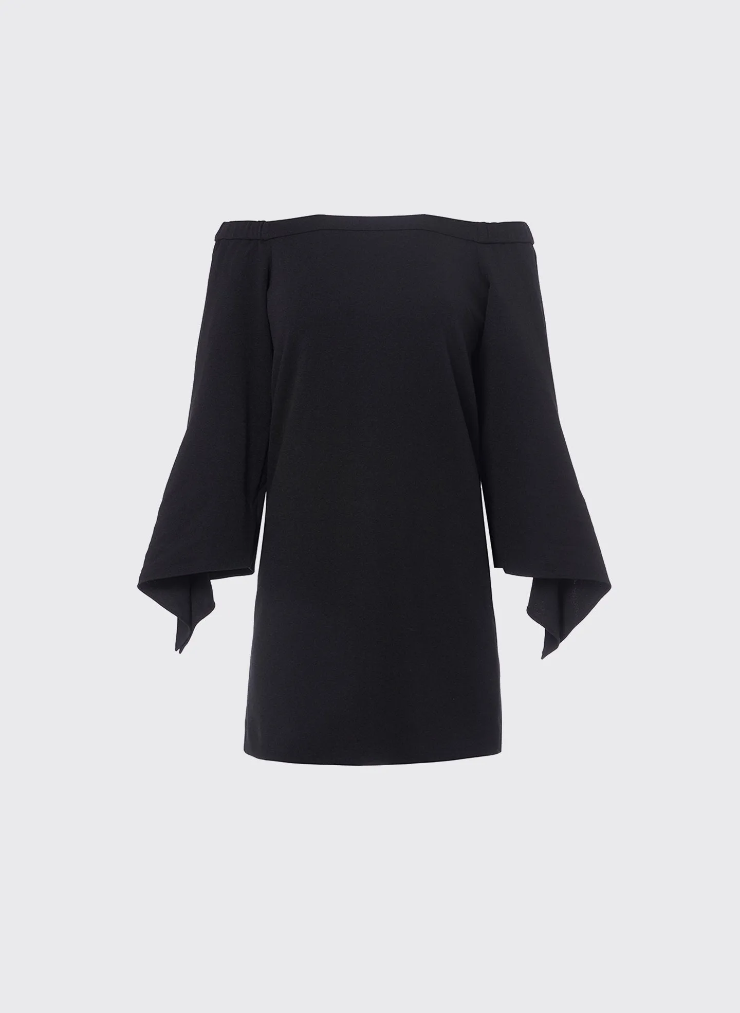 Structured Crepe Off-the-Shoulder Dress