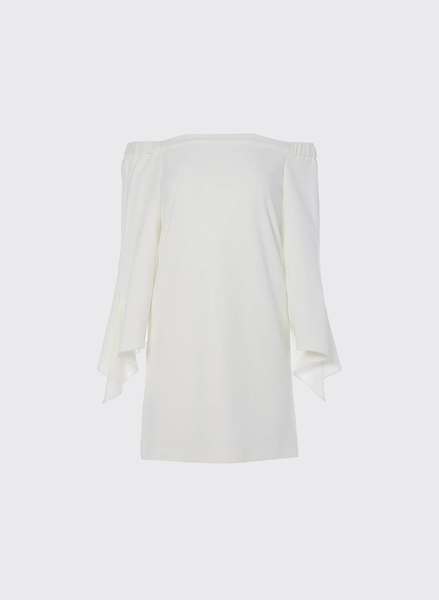 Structured Crepe Off-the-Shoulder Dress