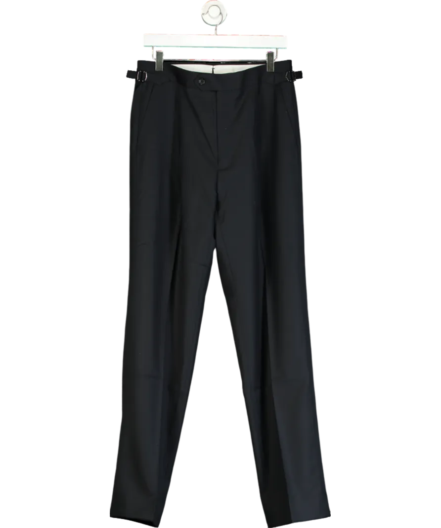 Suit supply Blue Navy Pleated Duca Trousers W46