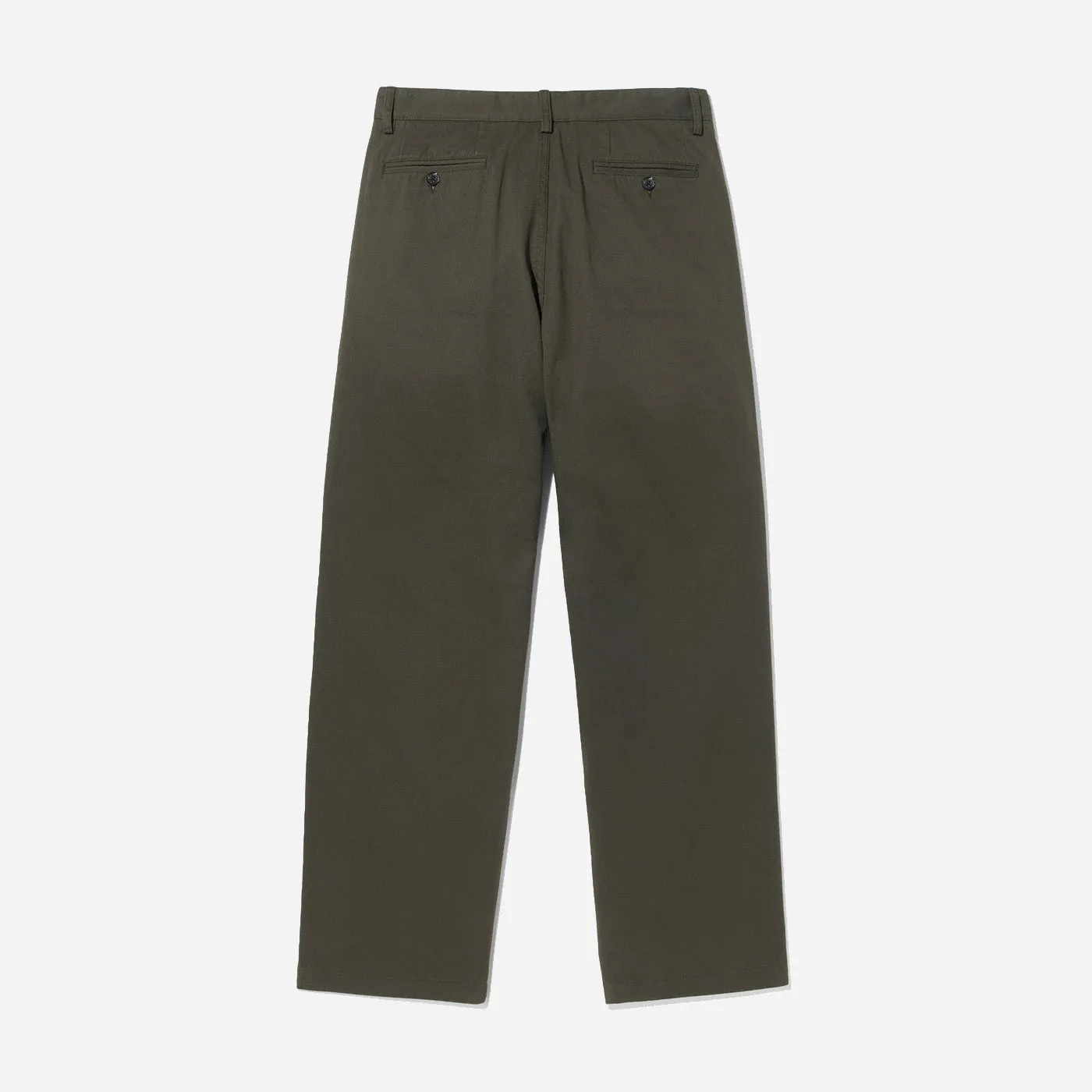 Twill Double-Pleat Pant - Olivewood