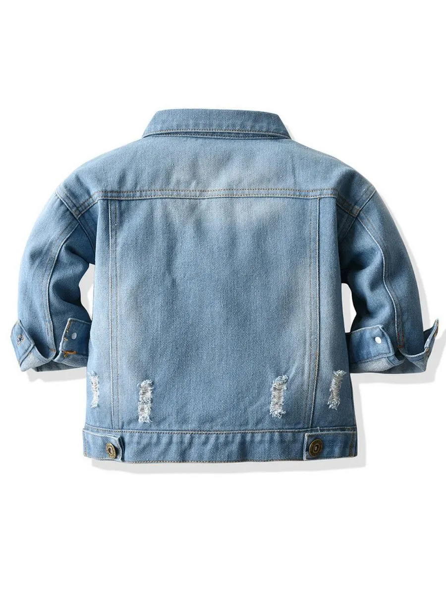 Unisex Ripped Denim Jacket
