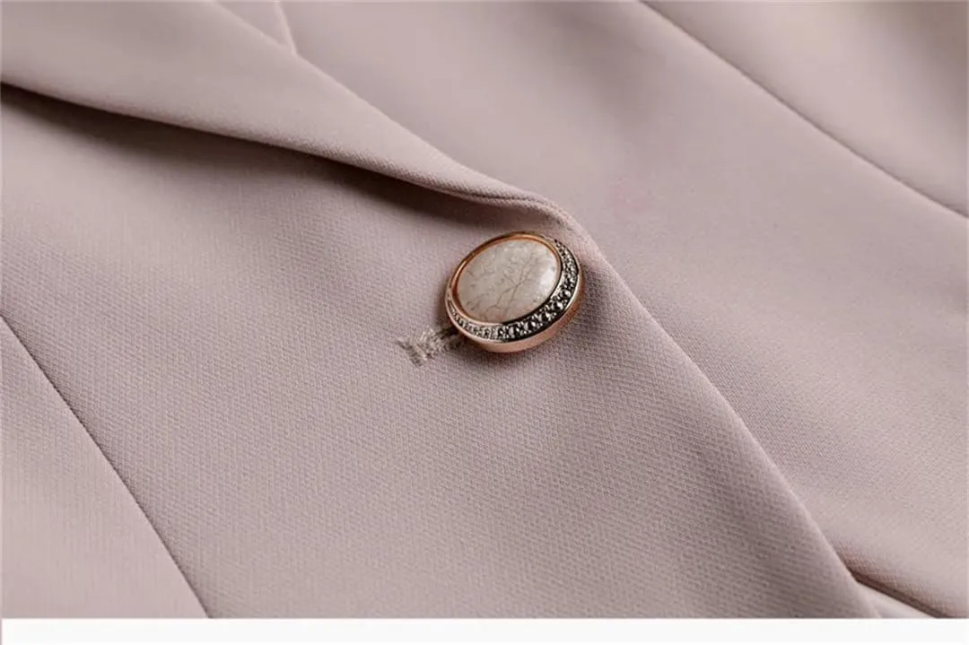 Women Business Work Uniform Office Long Sleeve Elegant Blazer Suits Slim Jacket