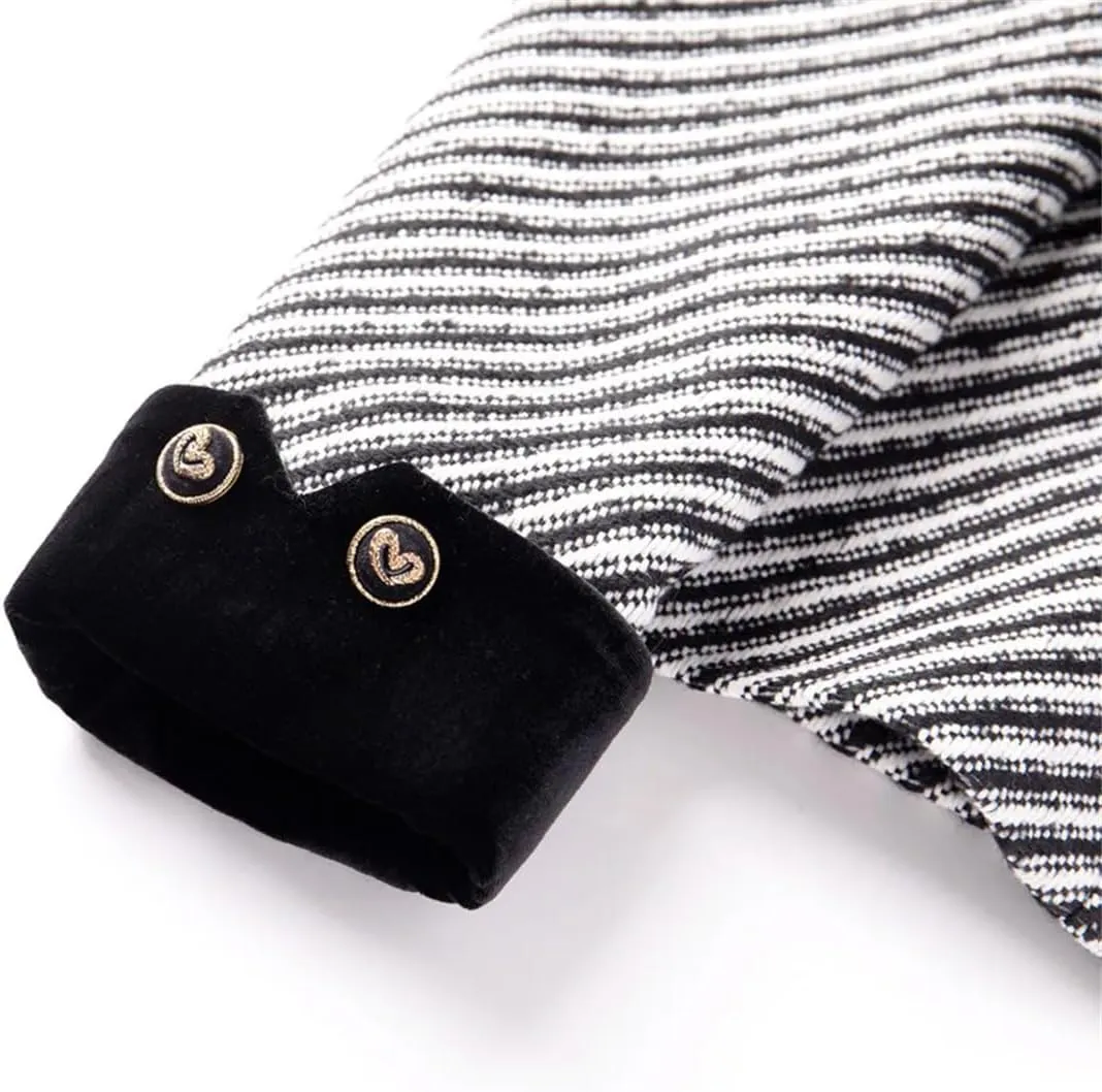 Women Long Sleeve Stripes Jacket Western Style Suit Jacket Weaternwear Coat