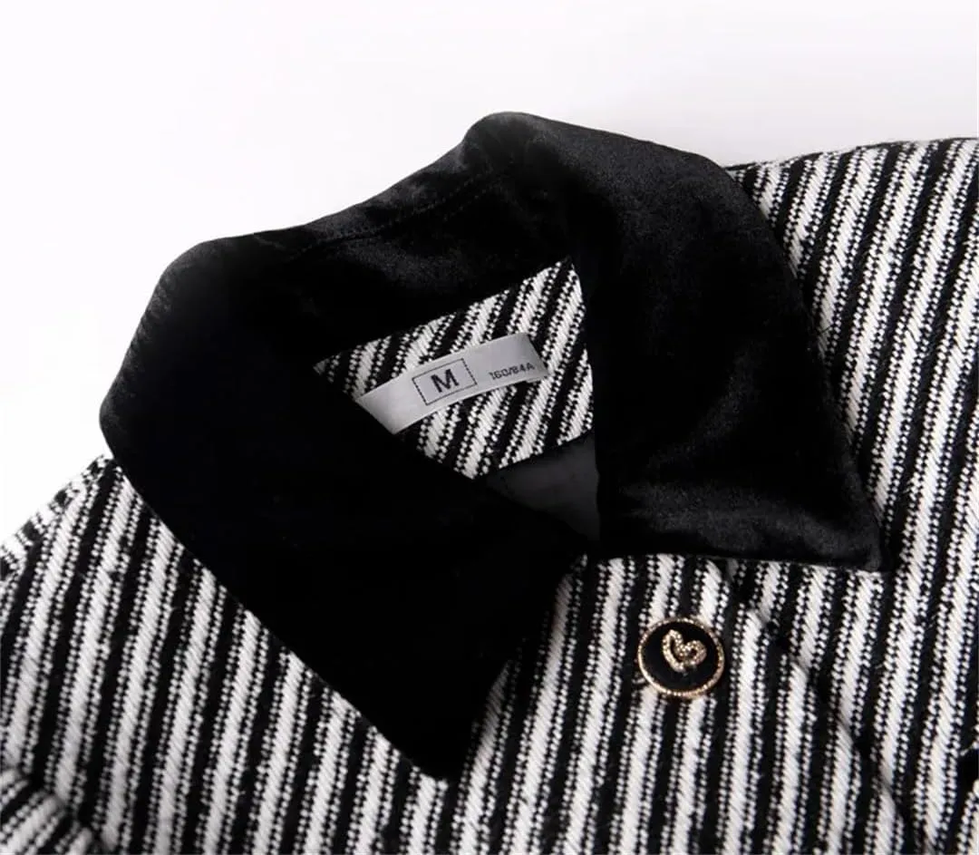 Women Long Sleeve Stripes Jacket Western Style Suit Jacket Weaternwear Coat