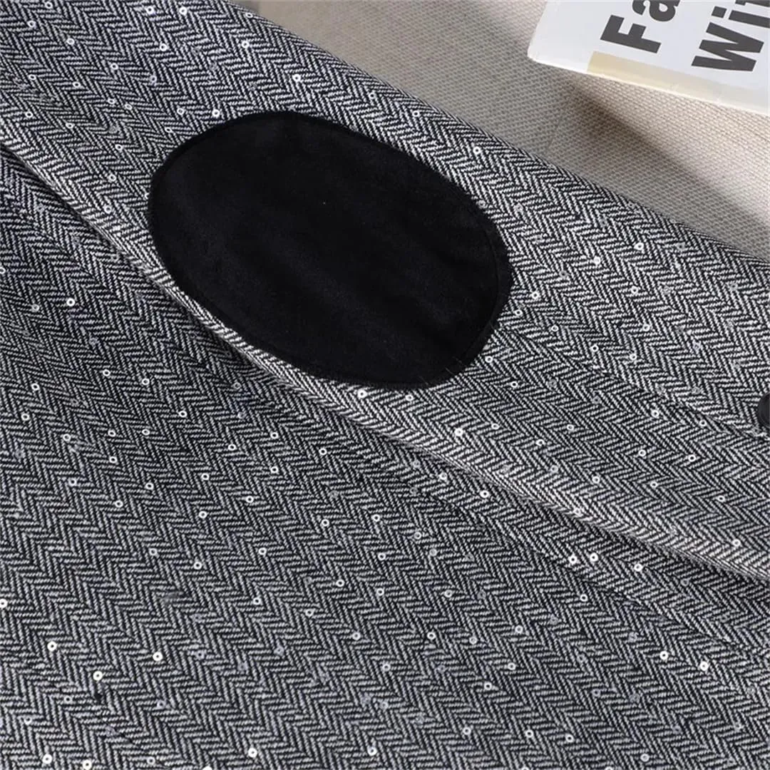 Women Spring Autumn High End Design Slim Jacket Office Work Coat Coffee Blazer