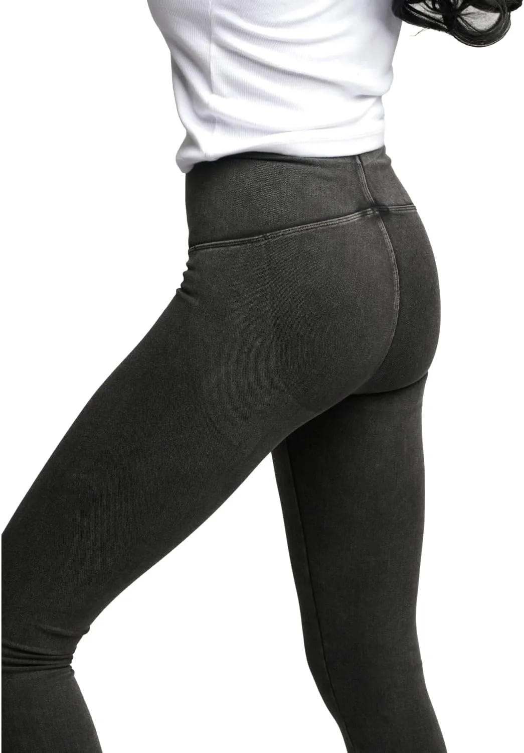 Women's Comfortable Yoga Jeggings with Denim Look Lightweight High Waist Leggings 25" 28"