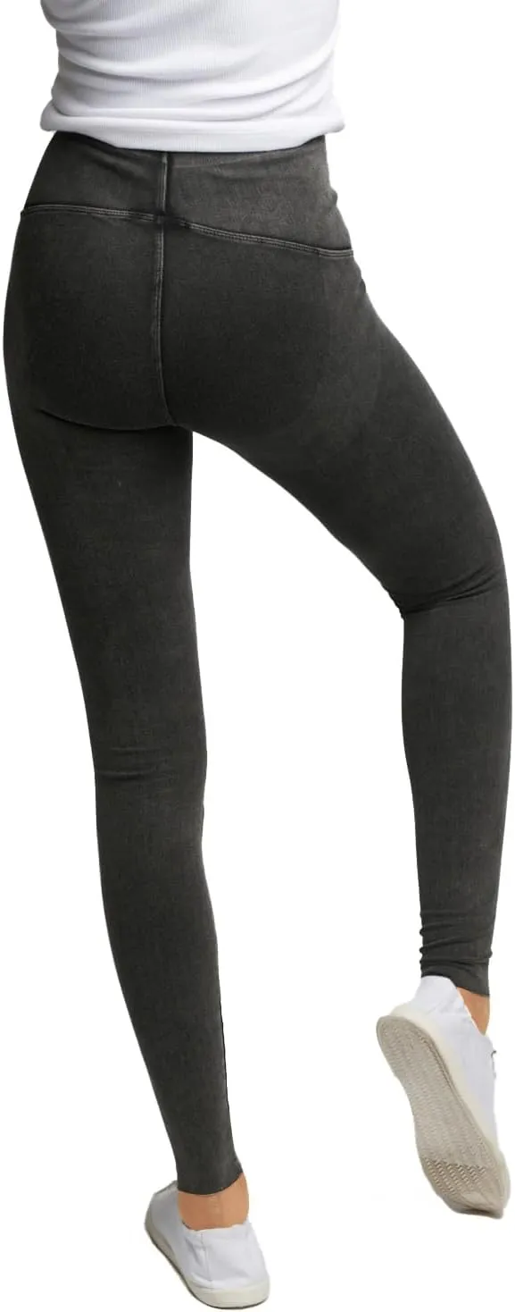 Women's Comfortable Yoga Jeggings with Denim Look Lightweight High Waist Leggings 25" 28"