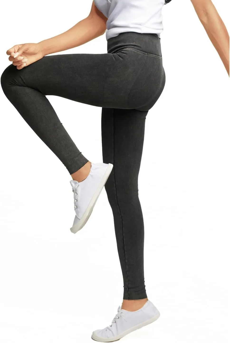 Women's Comfortable Yoga Jeggings with Denim Look Lightweight High Waist Leggings 25" 28"