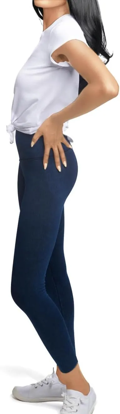 Women's Comfortable Yoga Jeggings with Denim Look Lightweight High Waist Leggings 25" 28"
