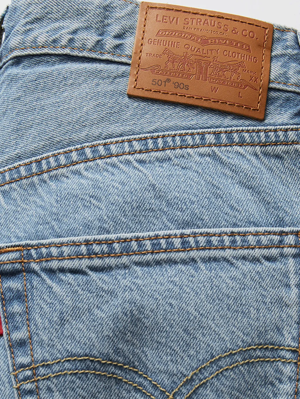 Women's Mid Rise 501 Straight Fit Light Blue Button Fly Jeans